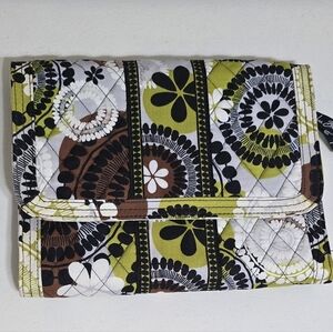 Vera Bradley Cocoa Moss Quilted Jewelry Folio Travel Organizer - Retired Rare